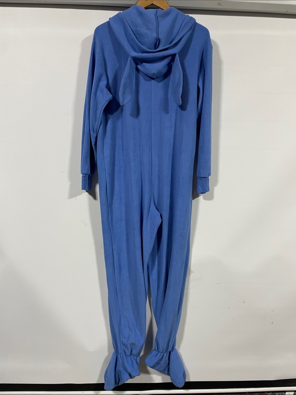 Disney Eeyore Blue Hooded Footed Onesie with Pink Accent - Picture 4 of 4